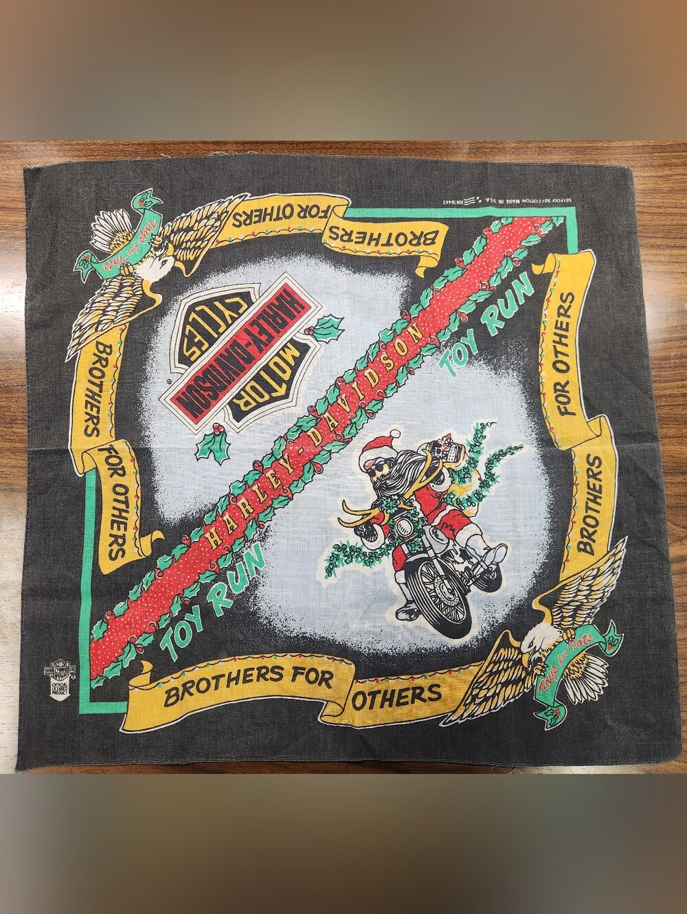 Vintage Harley-Davidson Toys for Tots Christmas Motorcycle Santa Bandana